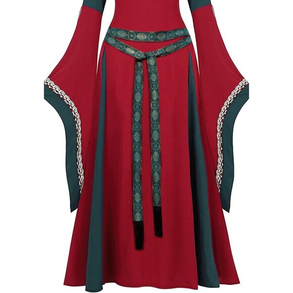 Medieval Waist Belt Polyester with Embroidery Pirate Renaissance Vintage main image 4